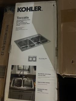 Kohler Toccata Double-Bowl Stainless Steel Kitchen Sink