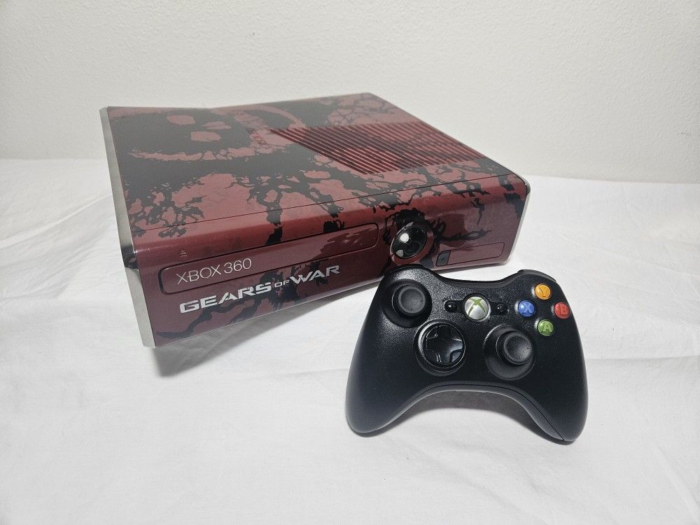 Custom RGH Limited Edition Gears Of War Xbox 360 With Loaded 2TB Hard Drive 