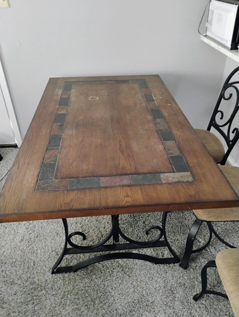 Wrought Iron Dining Room Table And Chairs