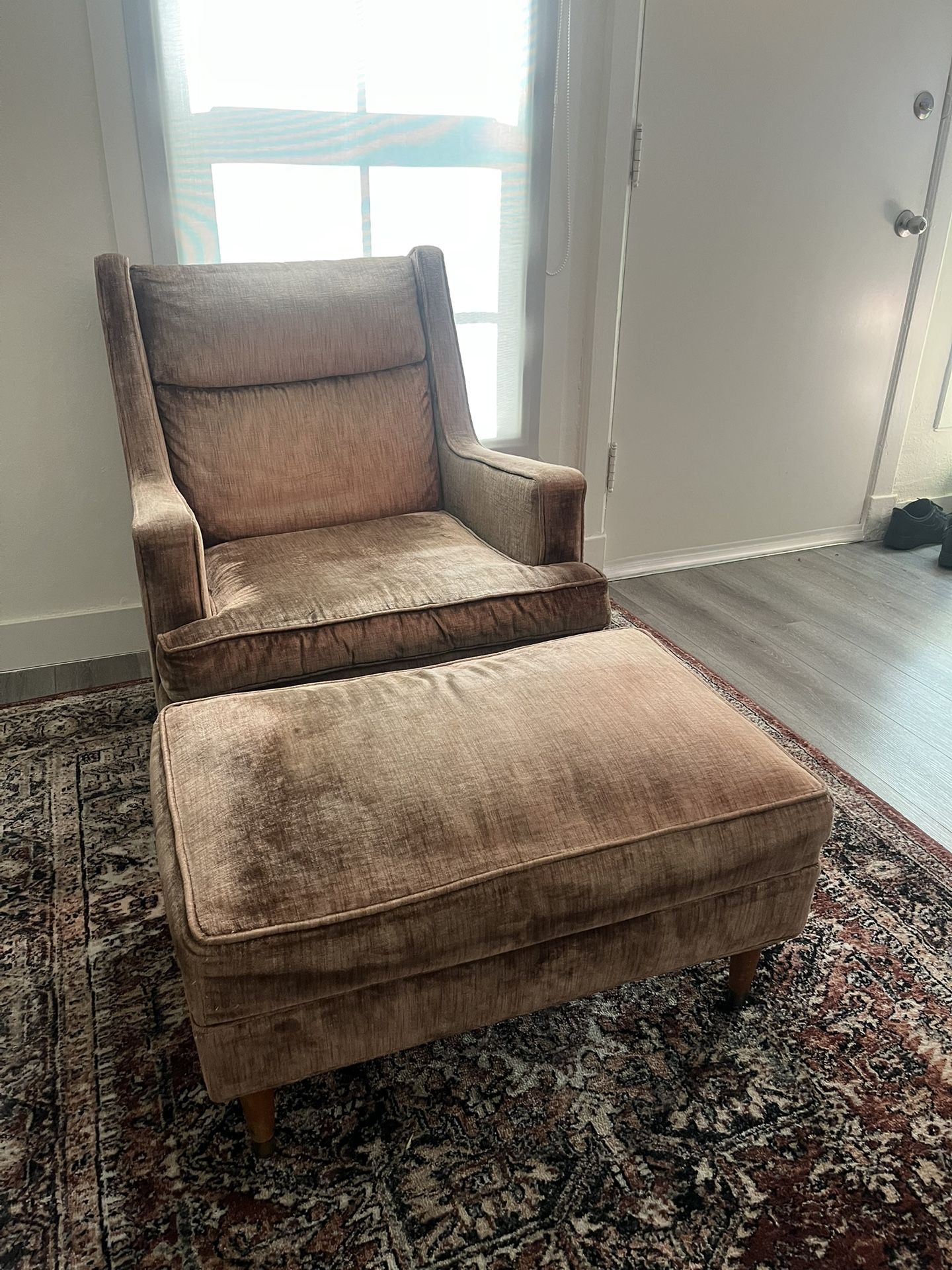 MCM Chair with Ottoman