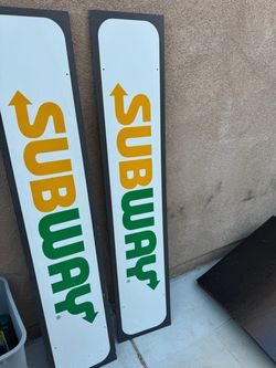 Subway hanging sign