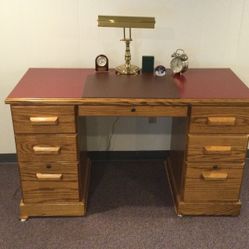 Custom-Made.  Home Office Desk Includes Chair. For A Tall Individual.  Pick Up In Warwick Rhode Island No Delivery.  60”w X 32” H X 26” D