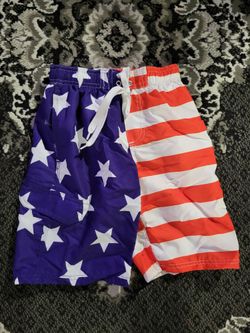 Boys' USA Flag Swim Trunk