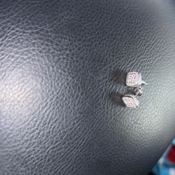 2.0mm Sterling Silver Moissanite Studs 0.5 ct VVS1