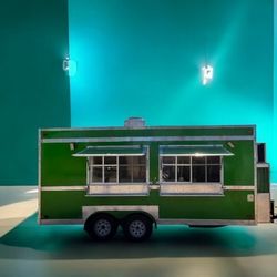 2024 Food Trailer Parked And Connected 