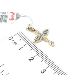 10kt Gold Small Diamond Cross Pendant .12ctw 0.90grams 165208 3