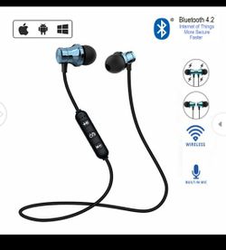 Sports Running Bluetooth Wireless Earphone Magnetic Headset With Mic Active Noise Cancelling Headset for phones and music bass