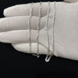 925 Sterling Silver 3mm Cuban Chain 24”