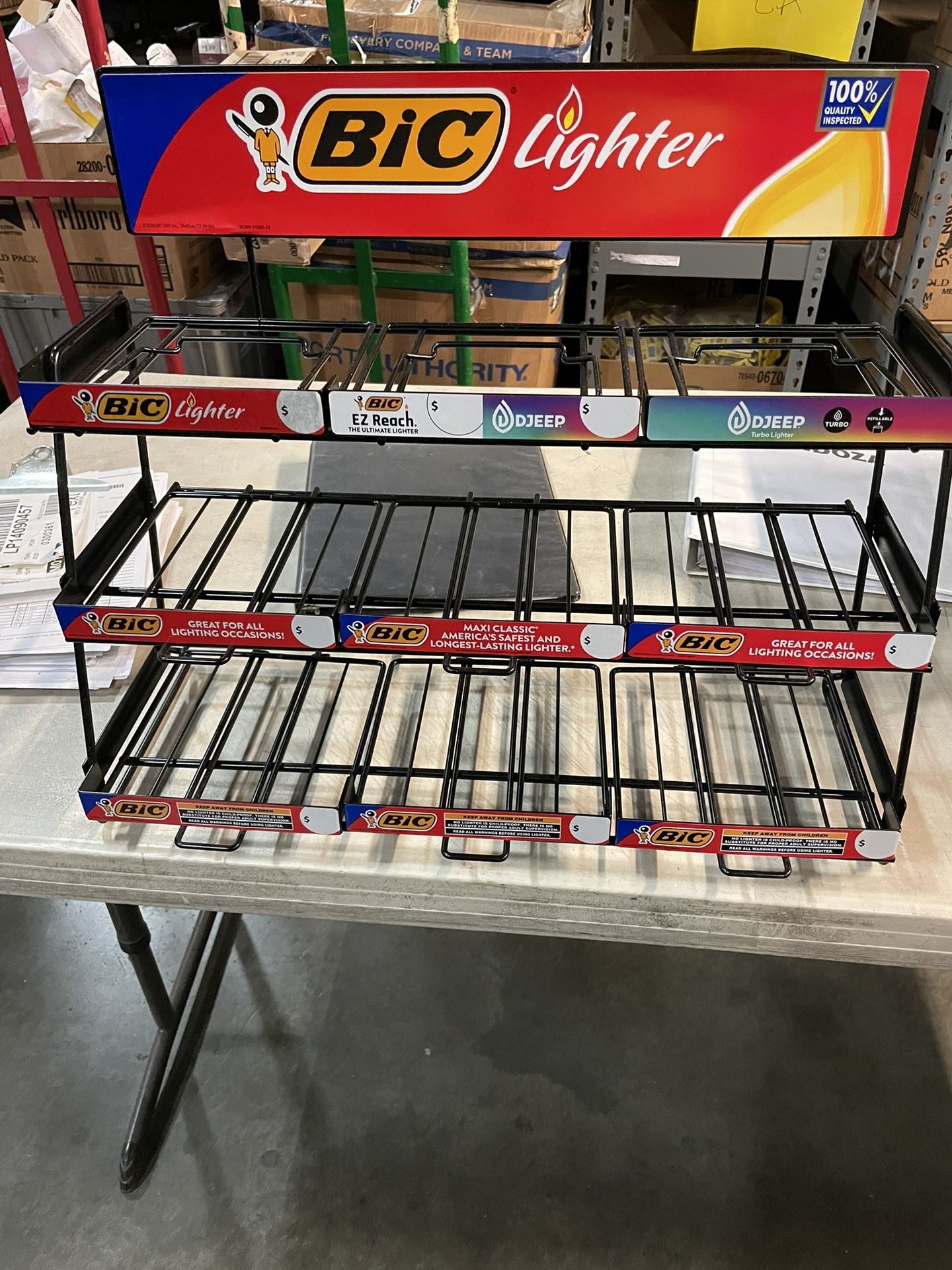 BIC Lighter Metal Display