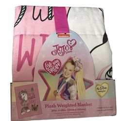 Jojo Plush Weighted Blanket Banana 4.5 Lbs Pink 36" x 48"