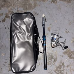 Telescopic Fishing Rod With Reel And Travel Bag