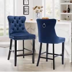 New Bar Stools 2/set (Navy Blue)