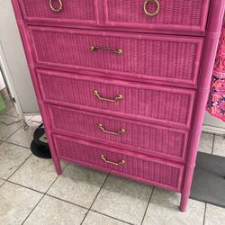 Chinoiserie pink dresser 