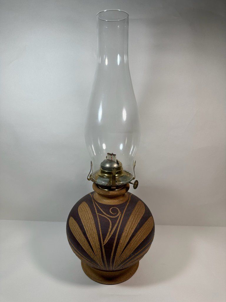 Vintage Wilson Signed Oil Lamp 