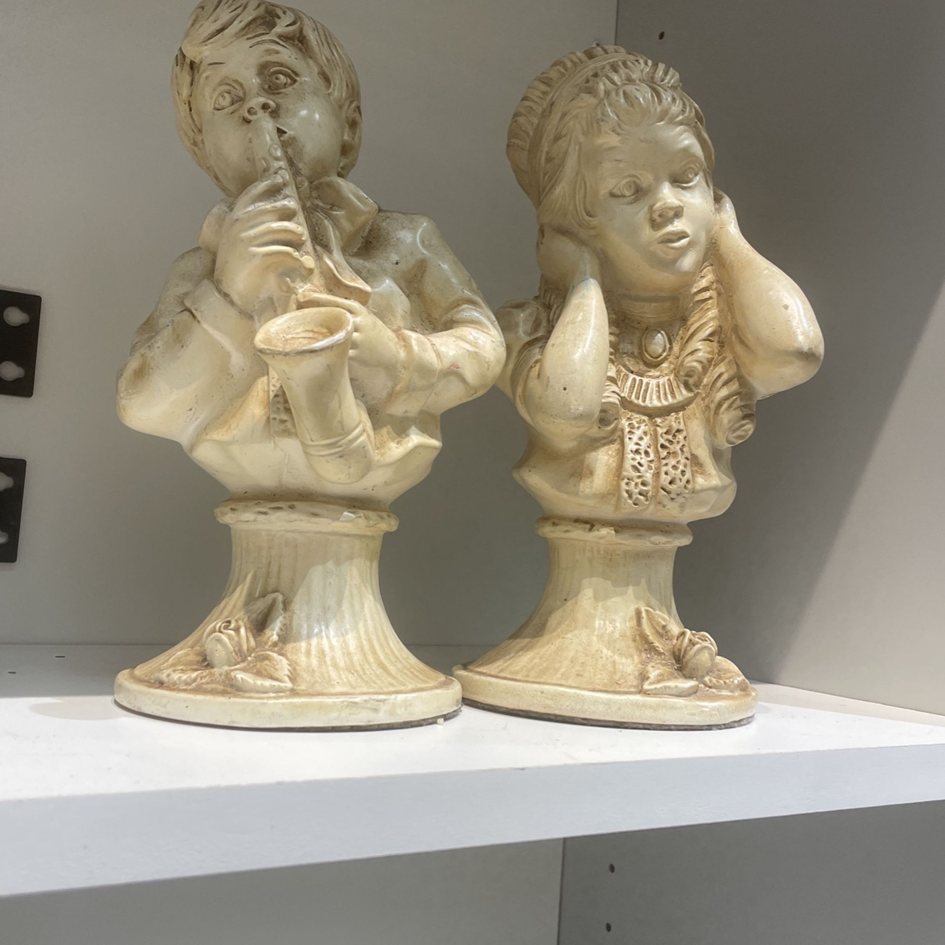Vintage Boy And Girl Bust