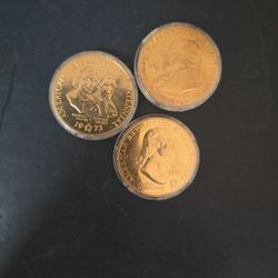 3 American Revolution Bicentennial Bronze Medals 1972 ,73 ,74