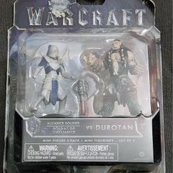 2016 WARCRAFT ALLIANCE SOLDIER VS DUROTAN MINI FIGURES