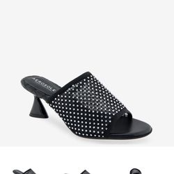 Aerosoles Black Kitten Heel With Crystals