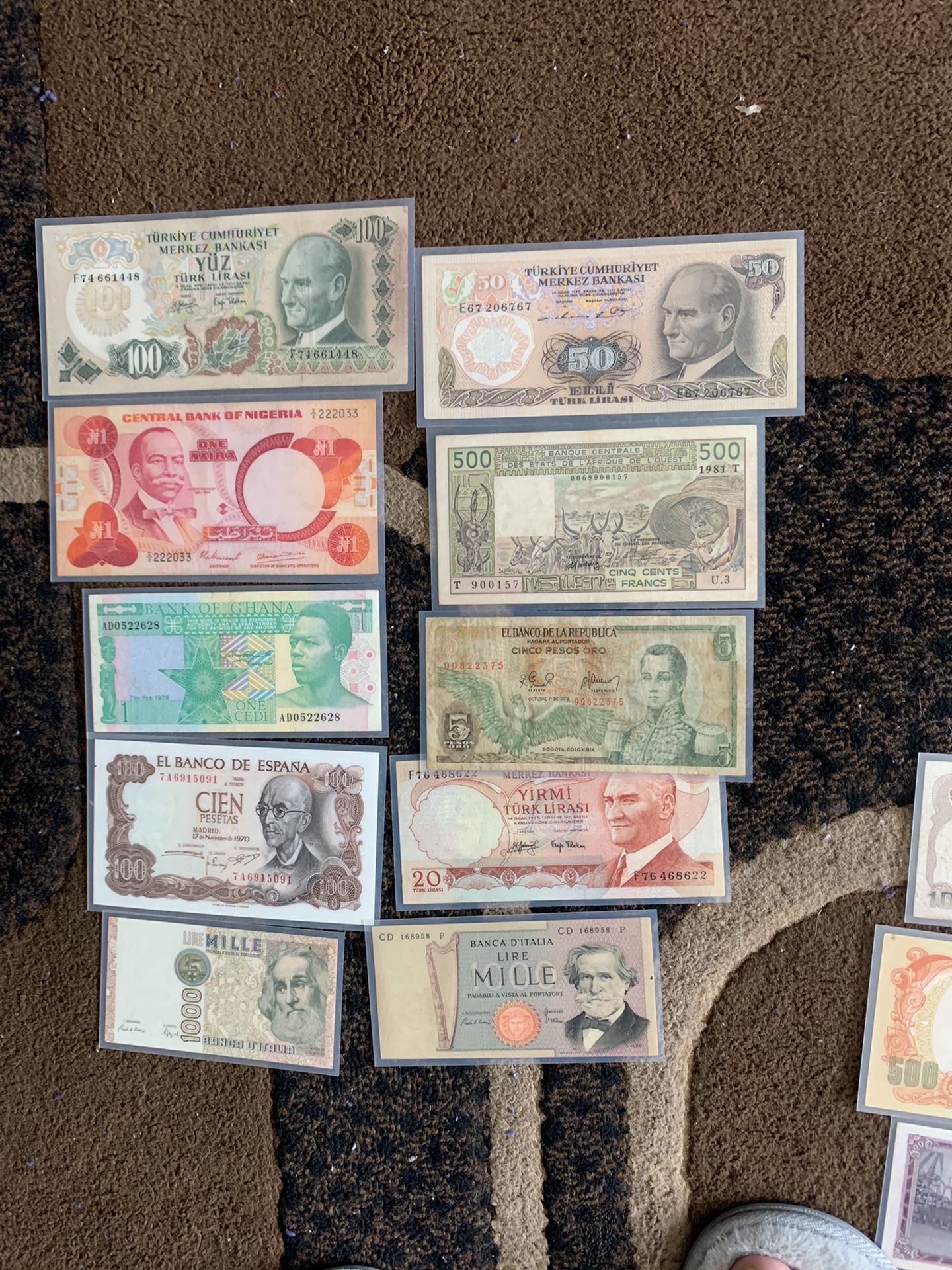Lot Of 10 Mix Bank Note Bill