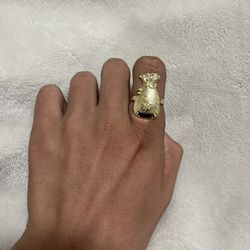Gold Money Bag Ring 