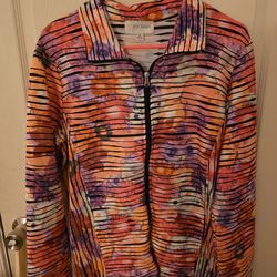 Colorful Erin London Zipup Windbreaker Jacket