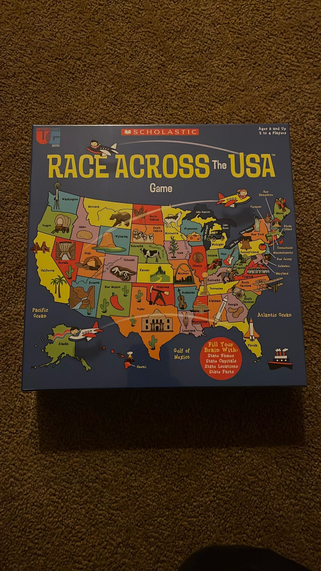 Race Across The USA game Brand: Scholastic -NEW-