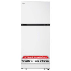 LG Top-Freezer Refrigerator White 28-Inch NEW