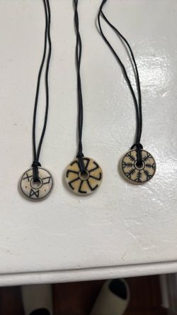 Antler bone necklace charms