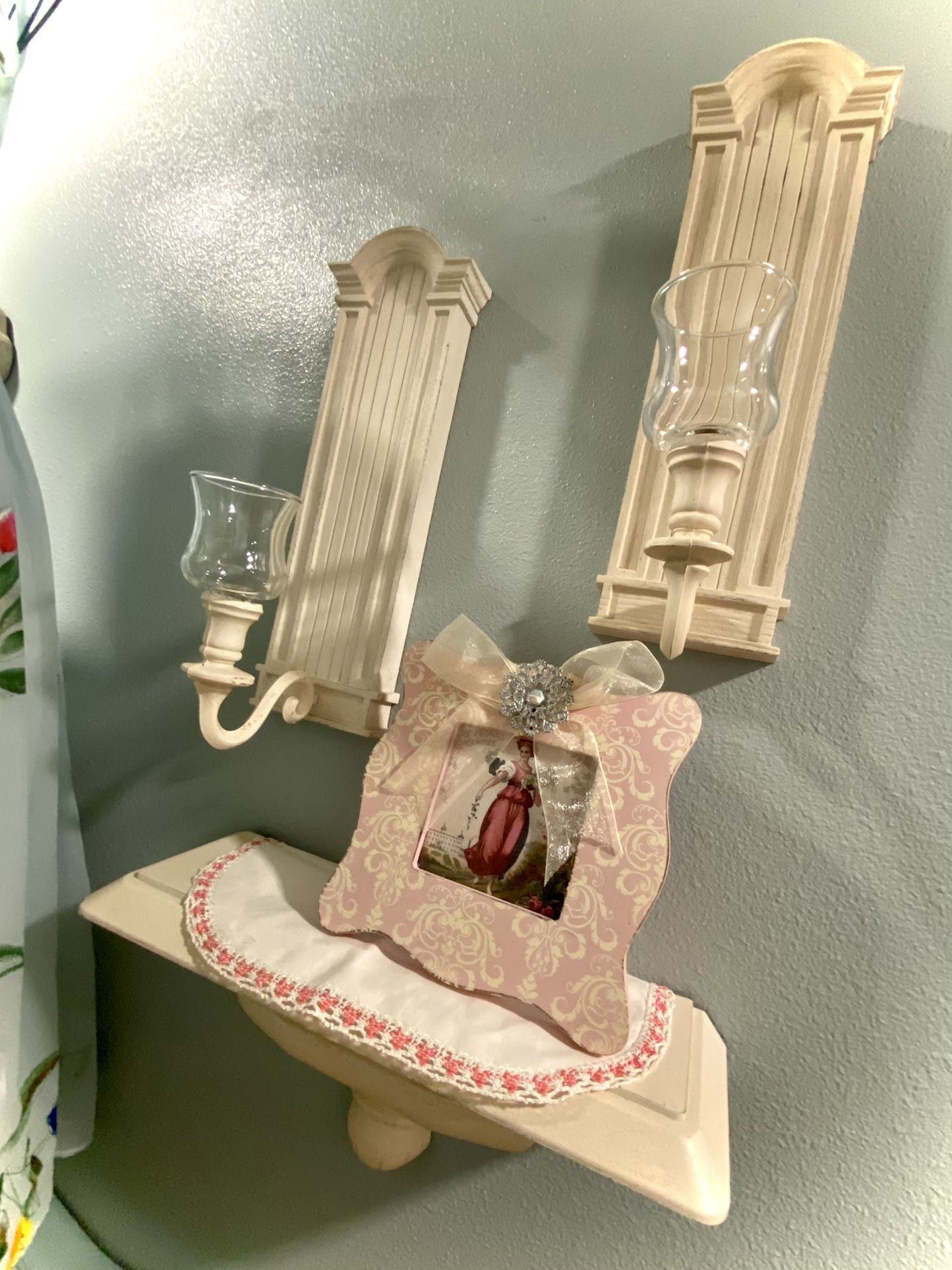 Vintage Home Interior & Gift Shelf & Sconce Set
