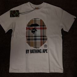 Bape Burberry White Shirt 