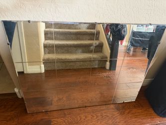 Vintage 1970s-Style Heavy Segmented Wall Mirror