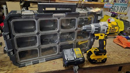 Hammer Drill plus 20v battery charger and Stackable case.