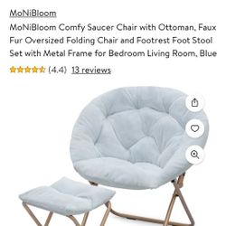 Comfy Saucer Chair With Ottoman 