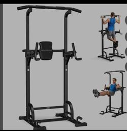 Sportsroyals Adjustable Power Tower 400lbs Capacity Dip Station, Pull up Station, Push up for Home G