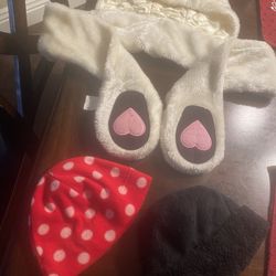 Lot Of 3 Girls Beanie Hats Size 4/6 