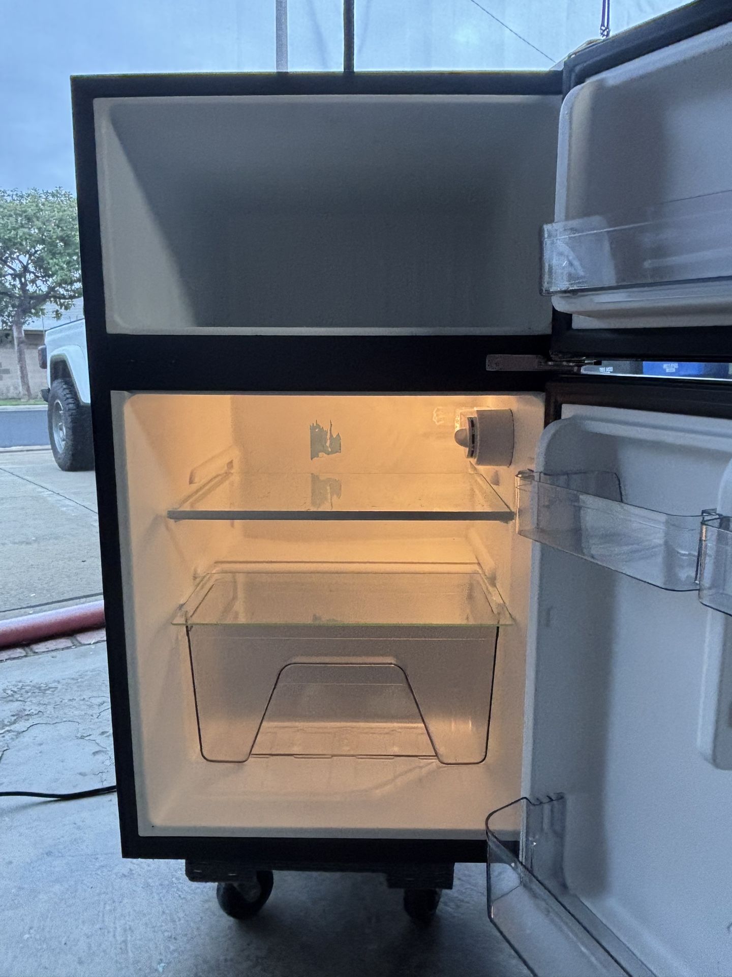 Magic Chef 3.1 cu. ft. 2-Door Mini Refrigerator in Stainless Steel Look with Freezer