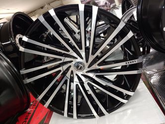New 22 luxxx rims & tires. $0 Take home layaway! Ulohos 2940 N Keystone Mon-Sat 10-6