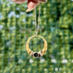 Moon Necklace Gold And Silver 