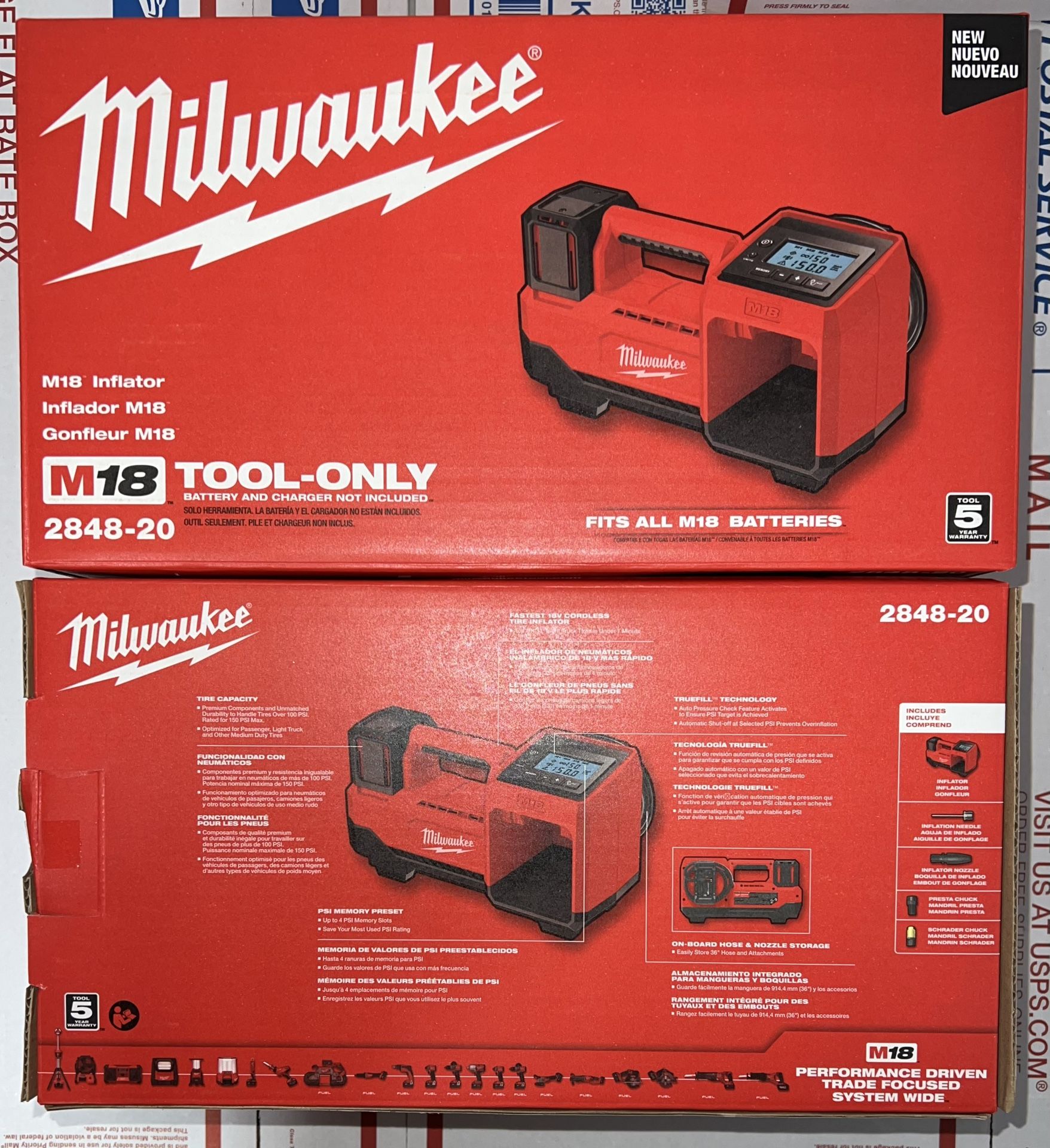 Milwaukee M18 Inflator. Tool Only. Model #2848-20