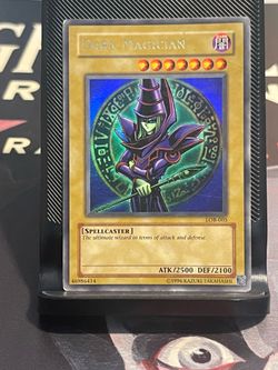 DARK MAGICIAN 1996 YU-GI-OH! LOB-005 LEGEND OF BLUE EYES HOLO Q5677