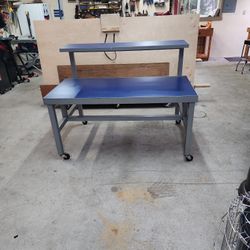 All Metal Two Tier Shop Work Table
