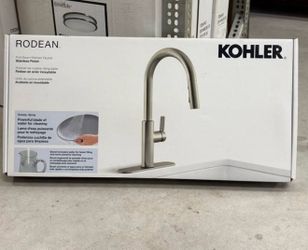 new Kohler Rodean Kitchen Sink Faucet (black and stainless steel)