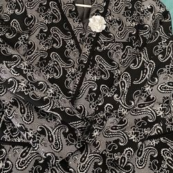Men Prom Jacket (Black Paisley)