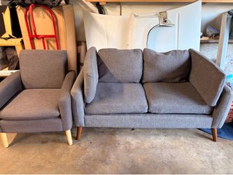 Small two seater, single seater & wide ottoman with storage