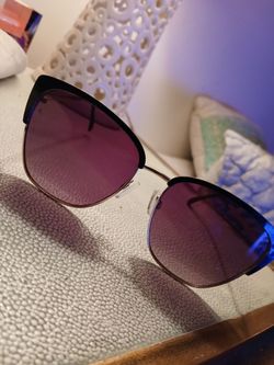 Cat-Eye Sunglasses with Purple Tinted Lenses