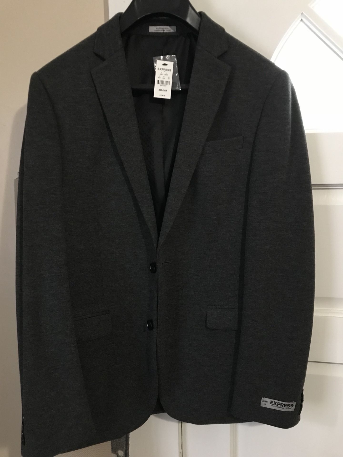 Express Men’s Photographer Fitted Suit Jacked