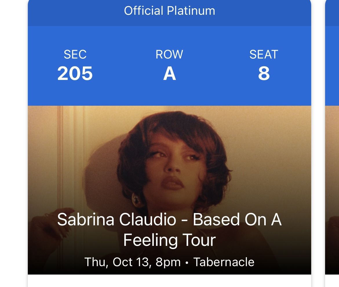 Sabrina Claudio Tickets ..Tonight Tonight Tonight