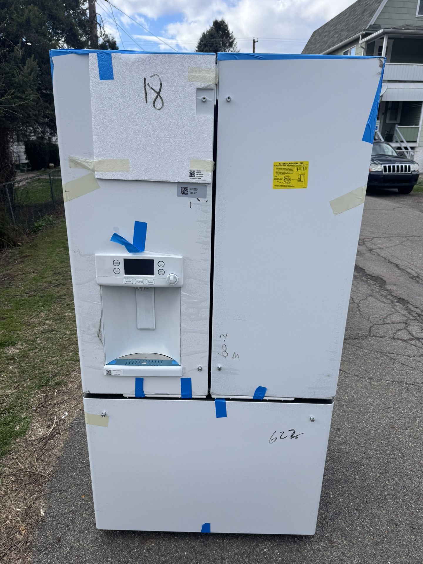 Cafe Refrigerator 3 door Counter Depth white matte