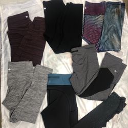 Lululemon Bundle Of 6 Leggings Size 8