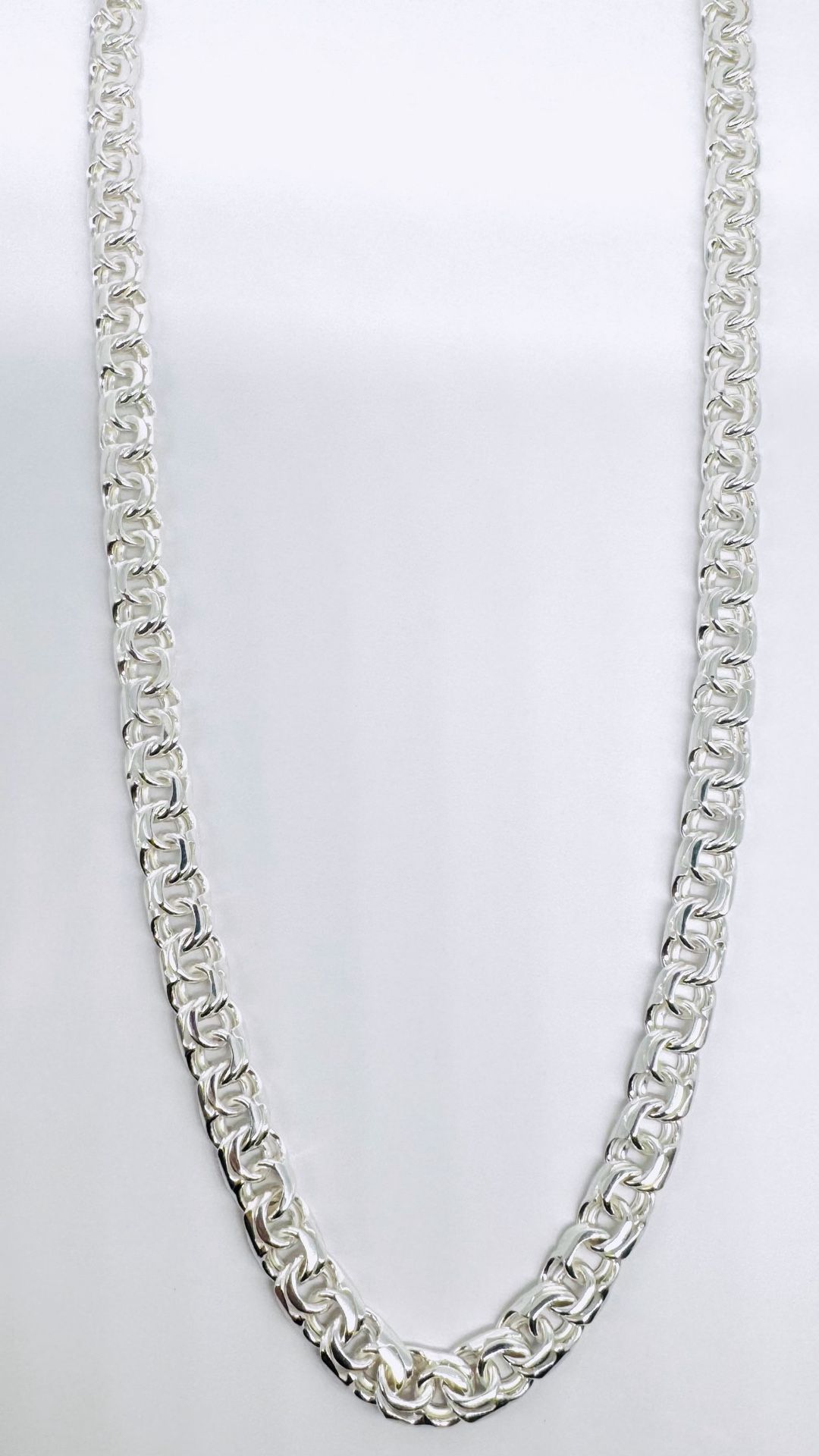 925 Silver Chino Link Chain 6.5 MM - 26 Inches Long.